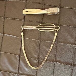Men’s Vintage Hickok USA Tie Bar & Swank Forstner GF Tie Bar great Condition